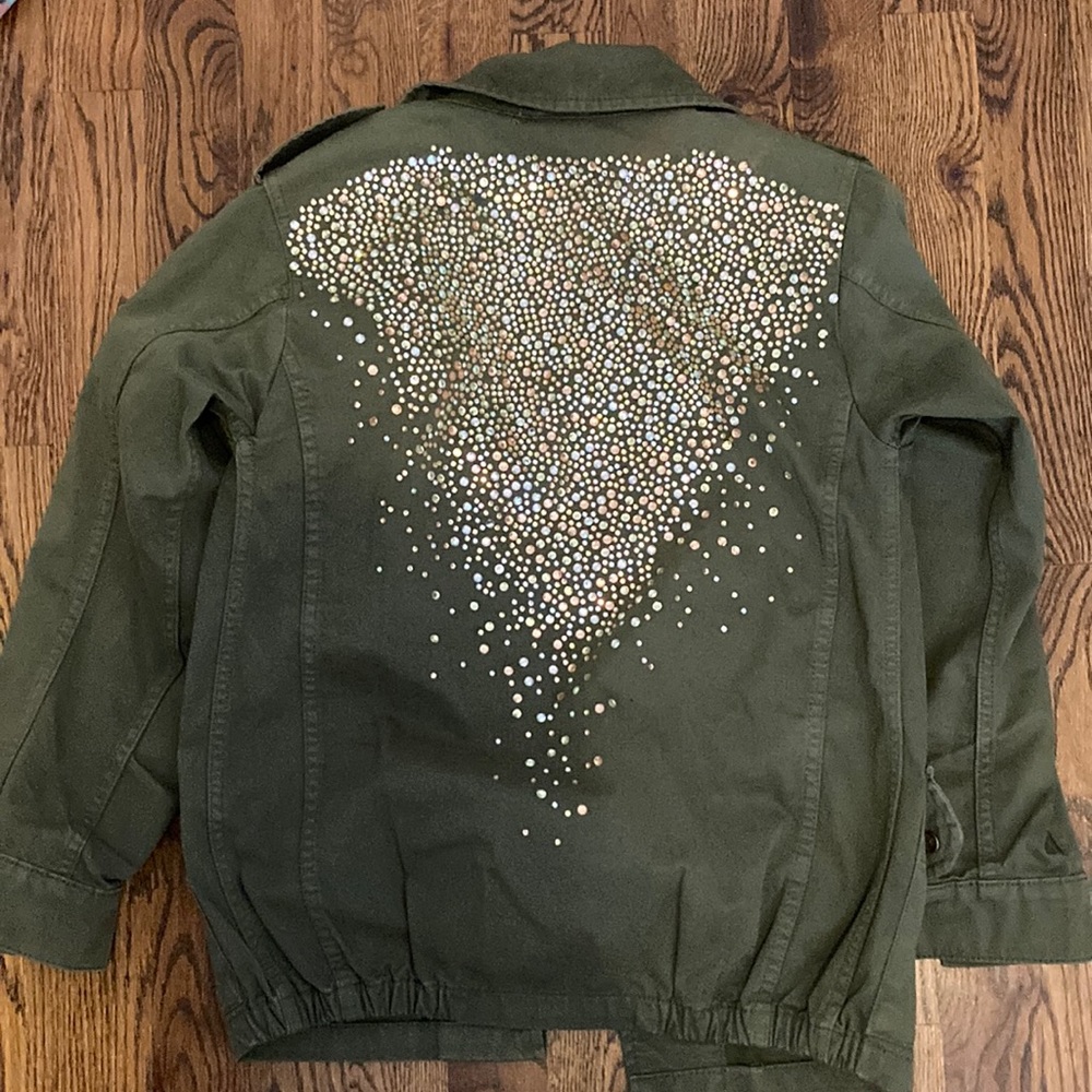 Top shop rhinestone army jacket